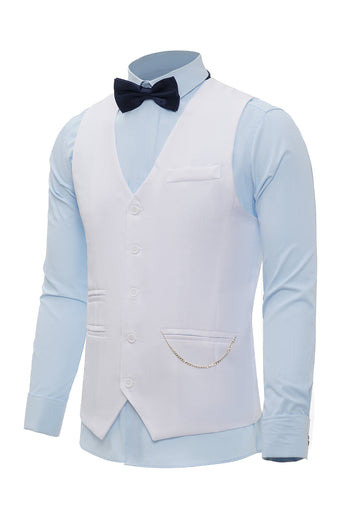 Burgundy Shawl Lapel Single Breasted Men’s Suit Vest