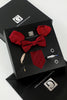 Charger l&#39;image dans la galerie, Bourgogne Homme Accessoire Set Cravate et Nœud Papillon Deux Poche Carré Revers Épingle Cravate Clip Boutons de Manchette