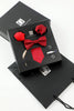 Charger l&#39;image dans la galerie, Ensemble d’accessoires pour hommes rouges Cravate et nœud papillon Deux poches carrées épingle à épingles Clip Boutons de manchette
