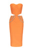 Charger l&#39;image dans la galerie, Corset orange Découpe Bodycon Robe de Cocktail