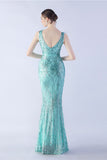 Robe de soirée perlée à col en V à col en V lilas avec plume
