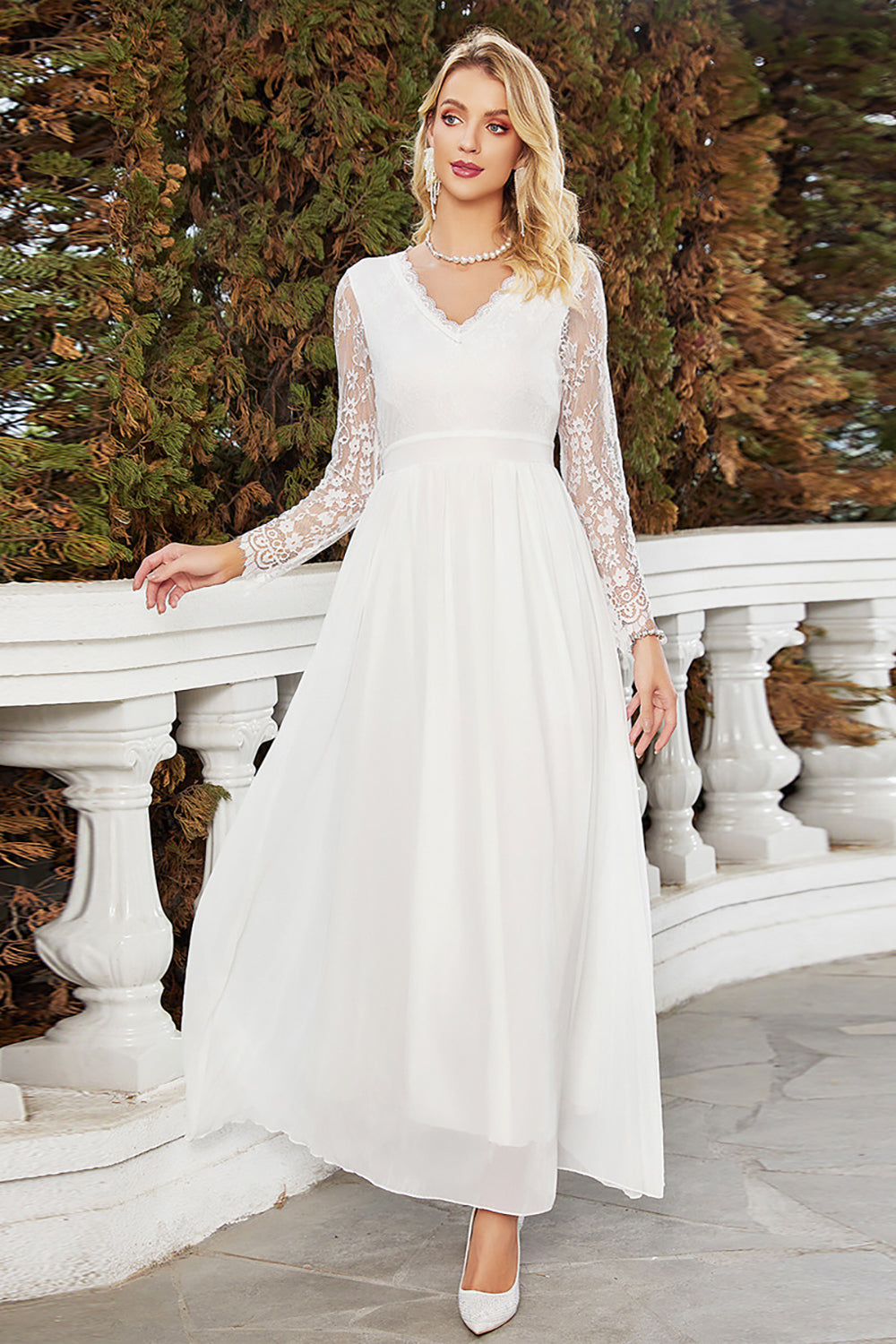 Manches Longues Robe De Mariée Couleur Grande Taille VONDA Robe