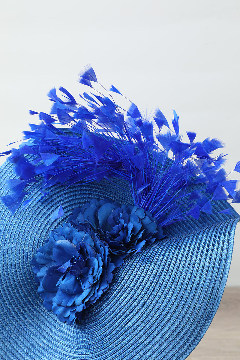 Charger l&#39;image dans la galerie, Chapeau bleu style années 20 pour femmes