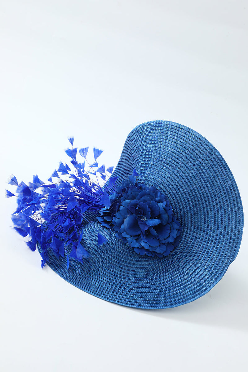 Charger l&#39;image dans la galerie, Chapeau bleu style années 20 pour femmes