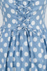 Charger l&#39;image dans la galerie, Robe Halter Blue Polka Dots années 50