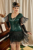 Charger l&#39;image dans la galerie, Dark Green Plus Taille 1920s Gatsby Robe