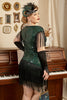 Charger l&#39;image dans la galerie, Dark Green Plus Taille 1920s Gatsby Robe