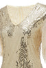 Charger l&#39;image dans la galerie, Robe à franges à paillettes vintage des années 20