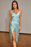 Spaghetti Straps Wrap Robe de cocktail