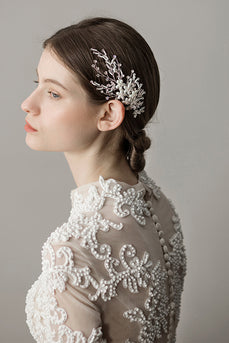 Accessoires de cheveux de mariée à la fleur de perle faits à la main