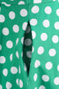 Charger l&#39;image dans la galerie, Robe vintage Green White Dot à manches courtes