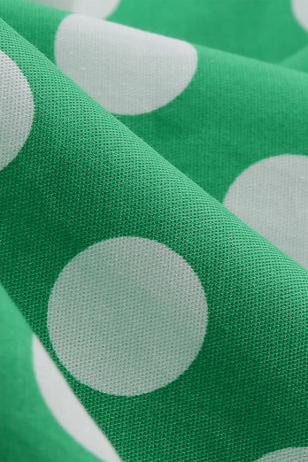 Robe Green Halter Polka Dots années 50
