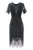Charger l&#39;image dans la galerie, Luxueuse robe à franges perlées à paillettes des années 1920