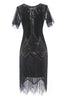 Charger l&#39;image dans la galerie, Luxueuse robe à franges perlées à paillettes des années 1920