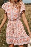 Blush Flower Print Summer Boho Robe