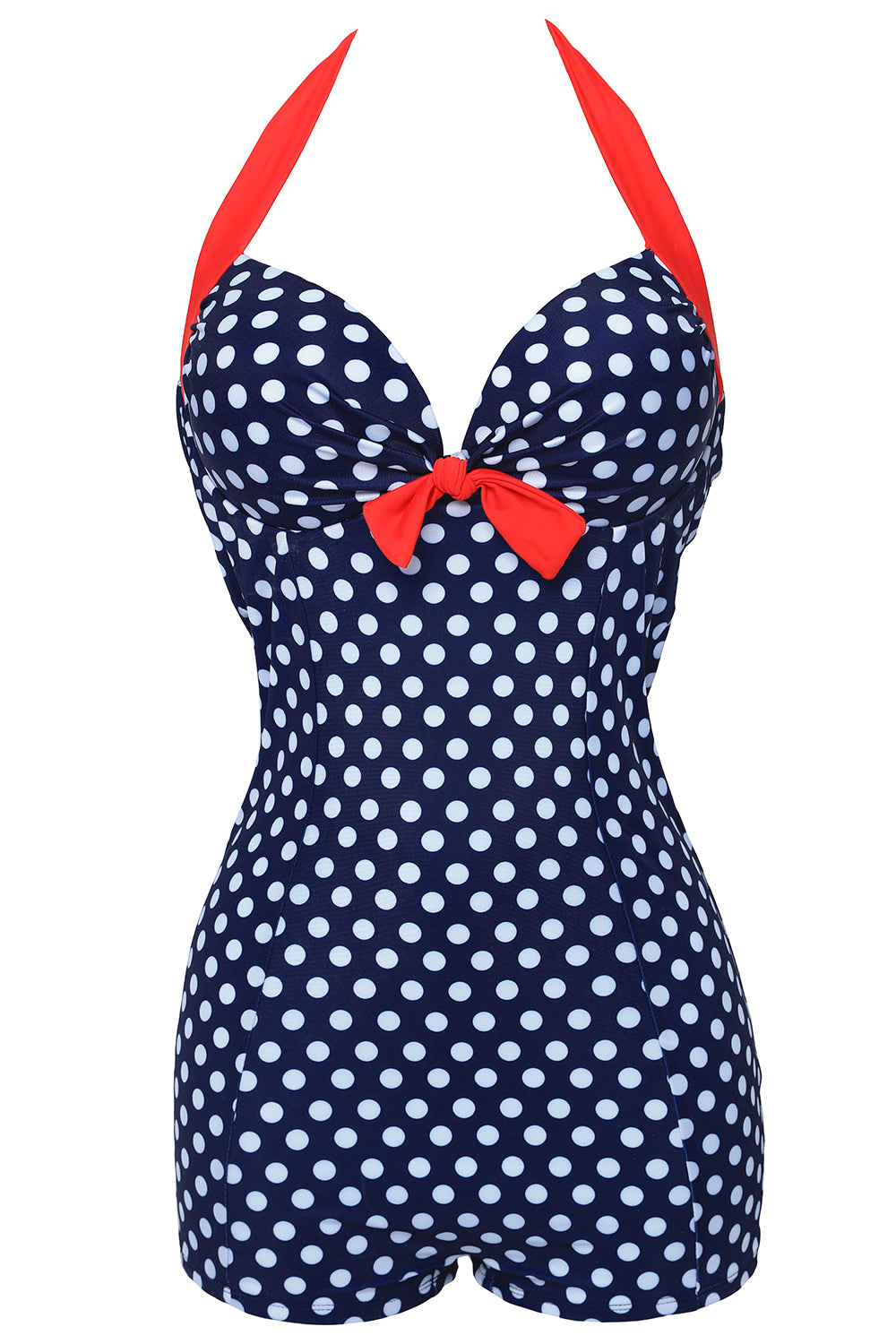 Taille Plus Noir et Blanc Polka Dots Maillot de bain Shorts