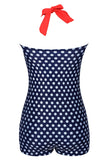 Taille Plus Noir et Blanc Polka Dots Maillot de bain Shorts