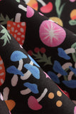 Feuilles vertes Imprimée Vintage 1950s Robe