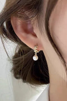 Boucles d’oreilles en blé avec perles