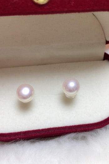 Boucles d’oreilles perlées blanc perle
