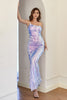 Charger l&#39;image dans la galerie, Purple One Shoulder Sequins Robe de bal longue