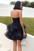 Charger l&#39;image dans la galerie, Jolie robe bustier tulle noir Robe de cocktail