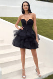 Jolie robe bustier tulle noir Robe de cocktail