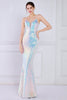 Charger l&#39;image dans la galerie, Dazzle Light White Seuiqned Mermaid Prom Robe de bal