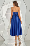 Robe bustier bleu royal Homecoming