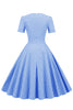 Charger l&#39;image dans la galerie, Rayures Manches Courtes 50s Swing Robe