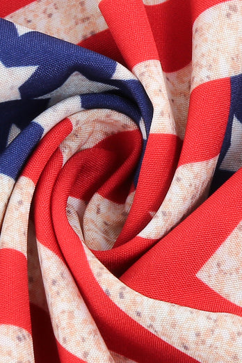 American Flag Print Robe Vintage