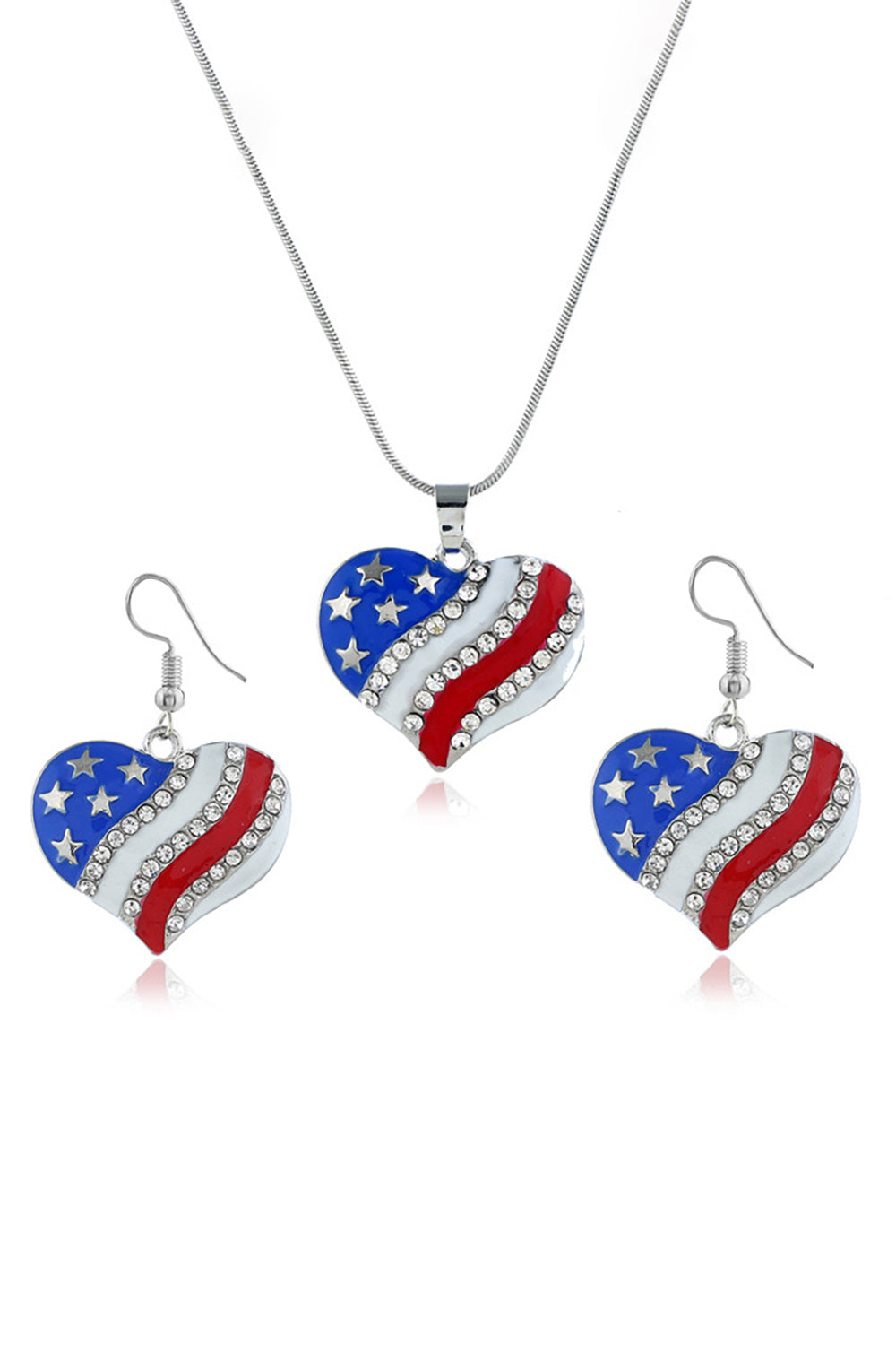 Collier de diamants Pentagram drapeau américain