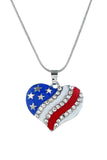 Collier de diamants Pentagram drapeau américain