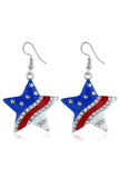 Collier de diamants Pentagram drapeau américain