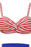 Maillot de bain deux pièces à pois taille haute