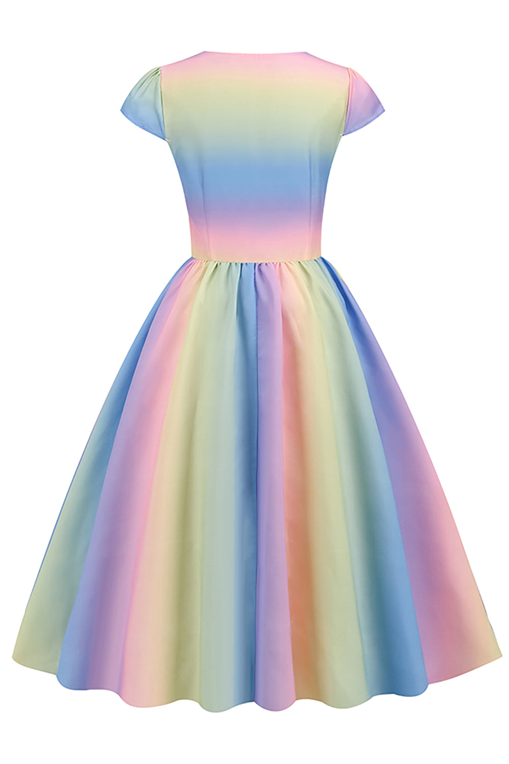 Multi Couleur Imprimée Vintage Des Années 50 Robe