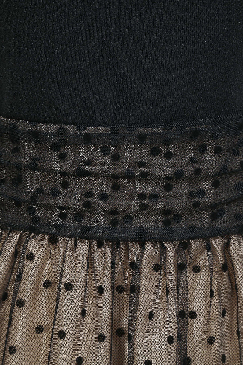 Charger l&#39;image dans la galerie, Robe Noire Polka Dots Vintage années 50