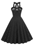 Robe Halter Polka Dots Swing années 50