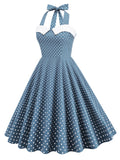 Robe Halter Polka Dots Swing années 50