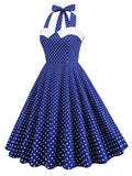 Robe Halter Polka Dots Swing années 50