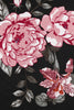 Charger l&#39;image dans la galerie, Robe Vintage Imprimée Florale Noire Avec Ceinture