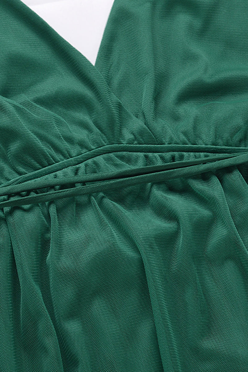 Charger l&#39;image dans la galerie, Simple Deep V Neck Robe de fête verte