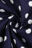 Charger l&#39;image dans la galerie, Navy V-Neck Polka Dots Robe swing des années 1950
