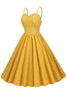 Charger l&#39;image dans la galerie, Hepburn Retro High Waist Yellow Robe des années 50