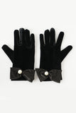 Gants de velours noir