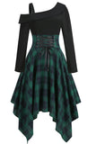 Robe Vintage d’Halloween à carreaux verts