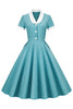 Charger l&#39;image dans la galerie, Une robe vintage Line V Neck Blush avec bouton