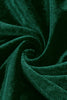 Charger l&#39;image dans la galerie, Une ligne sur l’épaule Robe en velours vert foncé
