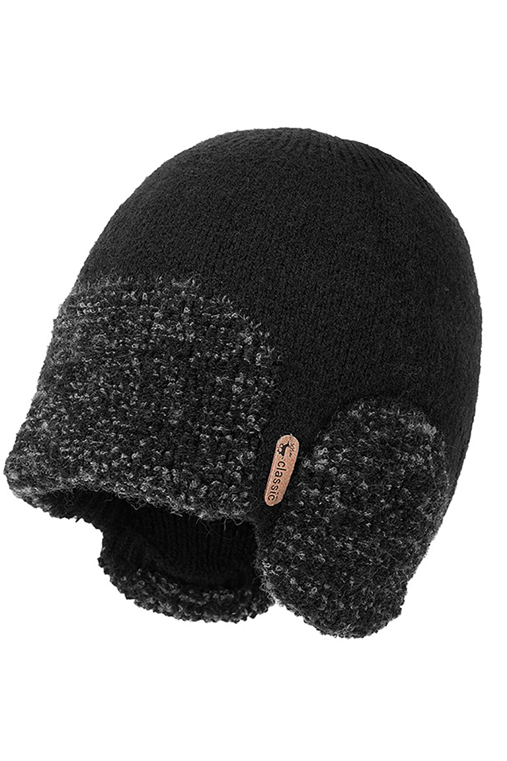 Chapeau chaud tricoté noir