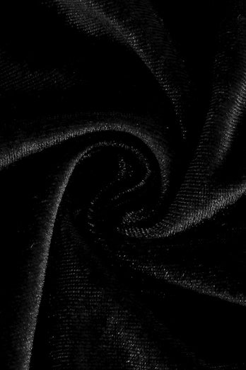 Robe vintage velours à manches longues noires